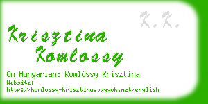 krisztina komlossy business card