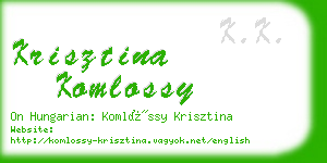krisztina komlossy business card